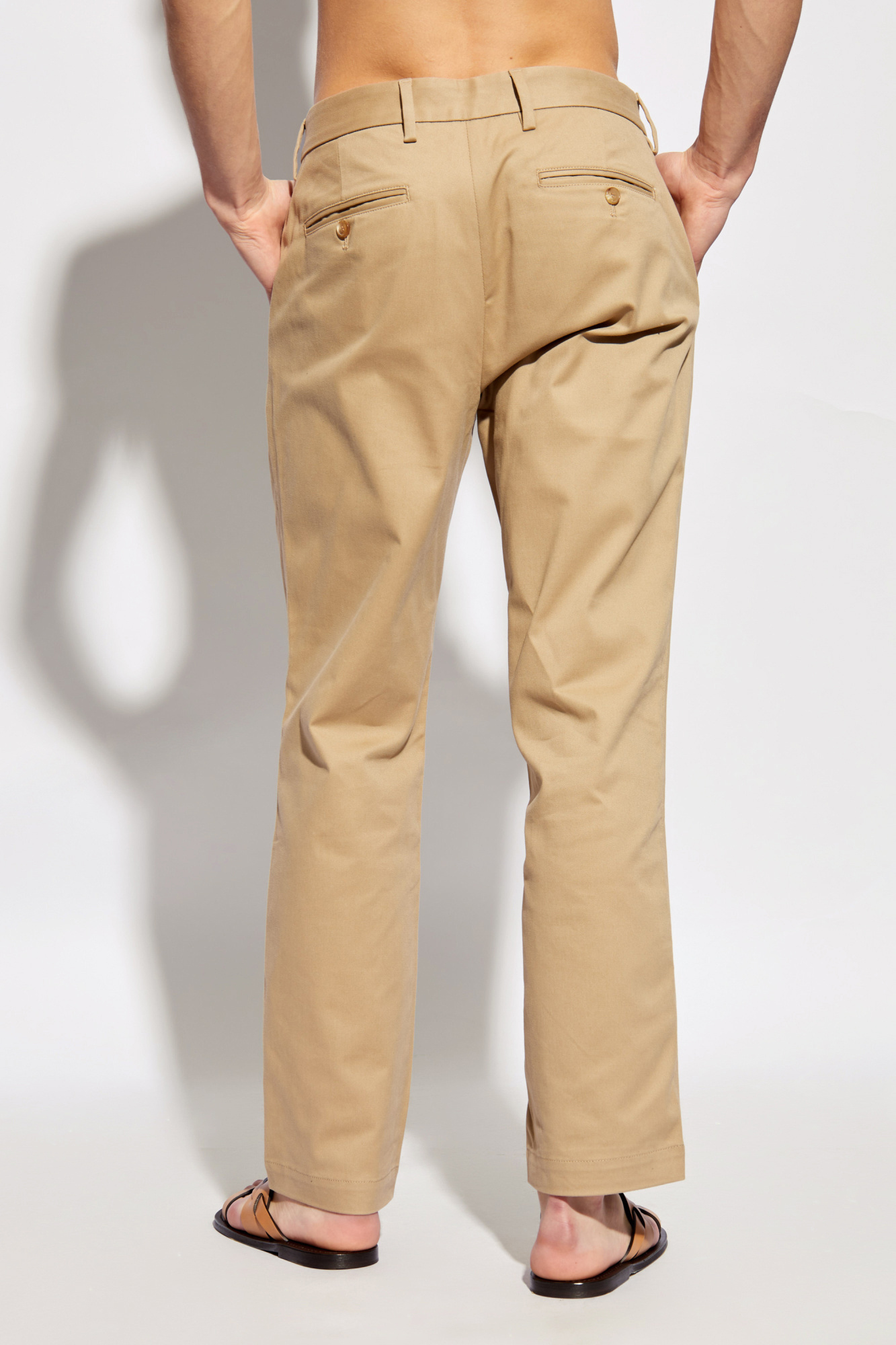 パンツ SAINT LAURENT CAMEL COTTON PANT Saint Laurent strech-cotton Chino Trousers | Neutrals | FARFETCH
